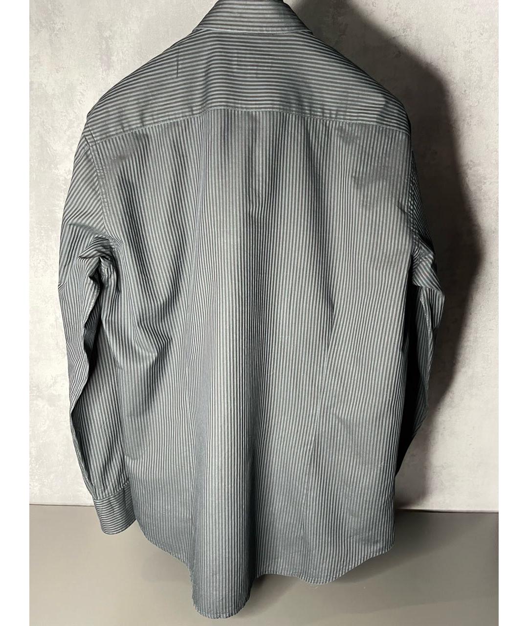THIERRY MUGLER VINTAGE Антрацитовая хлопковая классическая рубашка, фото 7