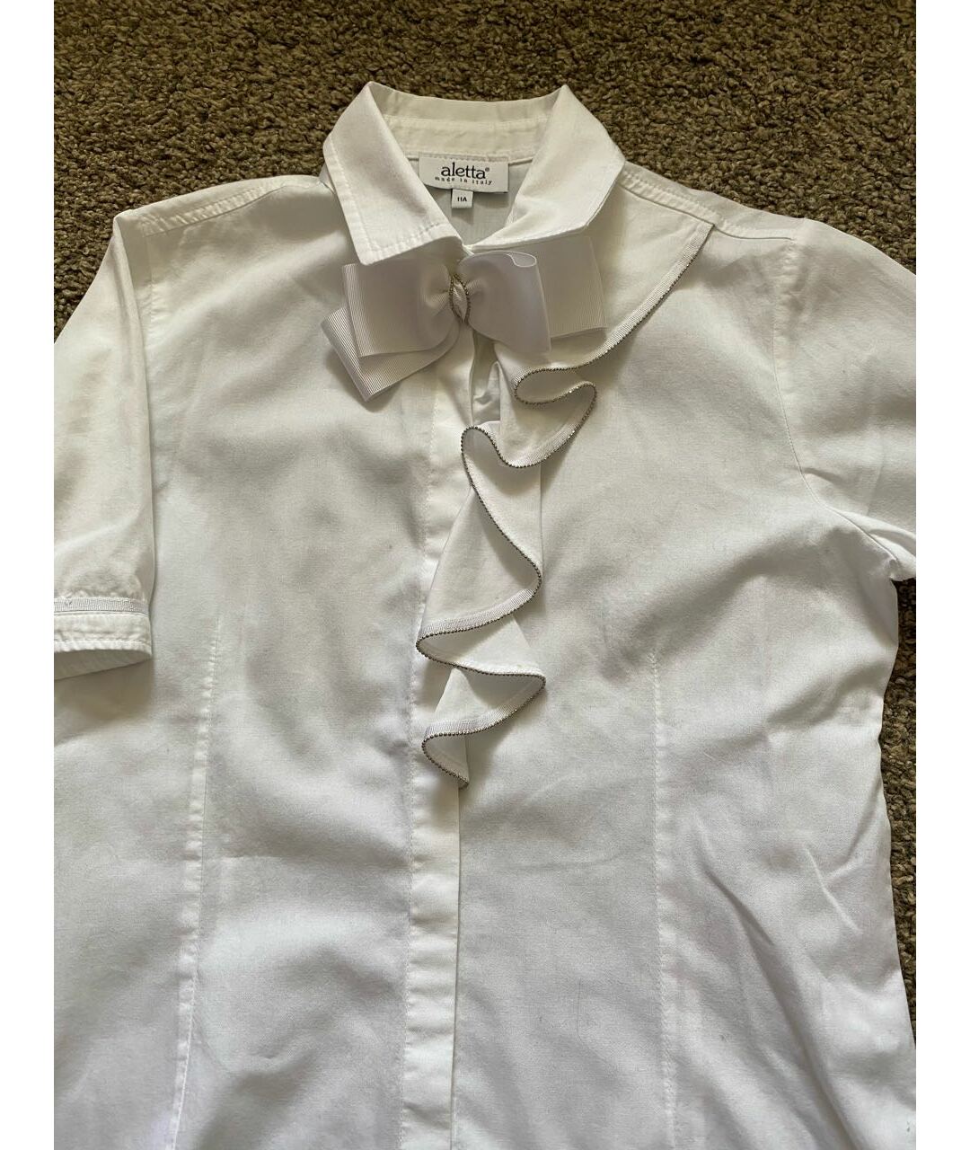 ALETTA Белая хлопковая рубашка/блузка, фото 6