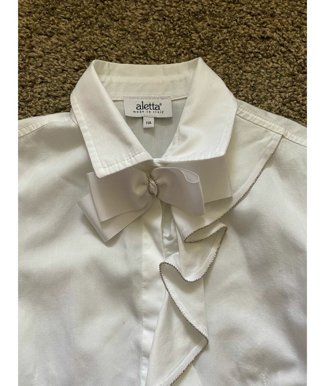 ALETTA Белая хлопковая рубашка/блузка, фото 3