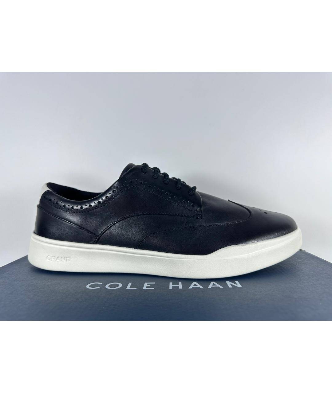 COLE HAAN Черные кожаные низкие кроссовки / кеды, фото 6