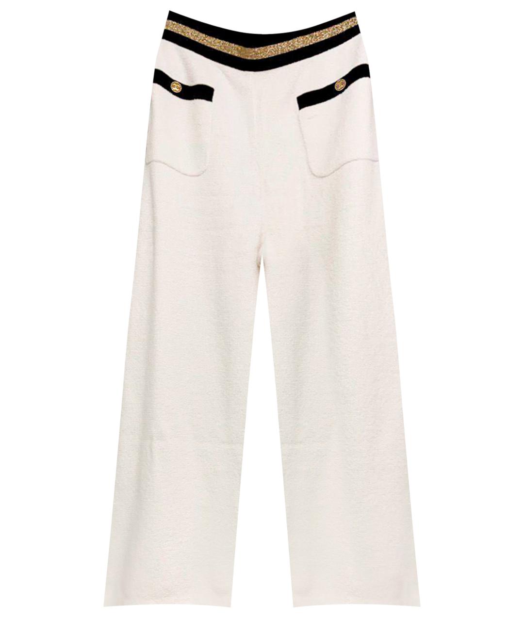CHANEL Белые хлопковые брюки широкие, фото 1