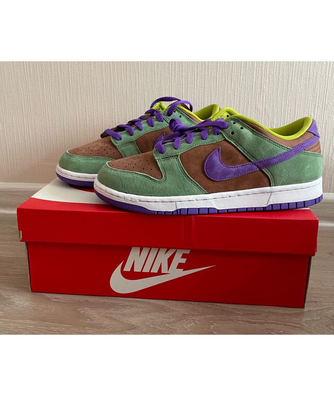 NIKE Зеленые замшевые кроссовки, фото 3