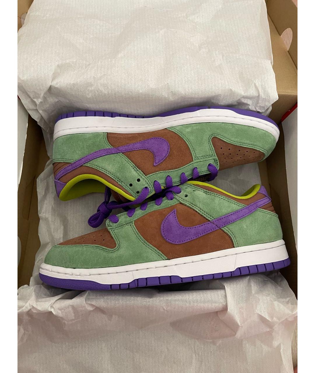 NIKE Зеленые замшевые кроссовки, фото 2