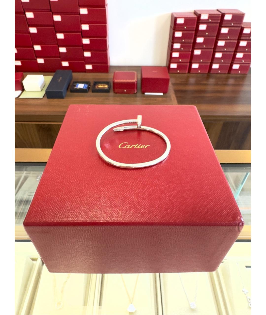 CARTIER Серебрянный браслет из белого золота, фото 6