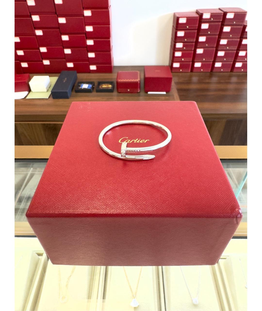 CARTIER Серебрянный браслет из белого золота, фото 4