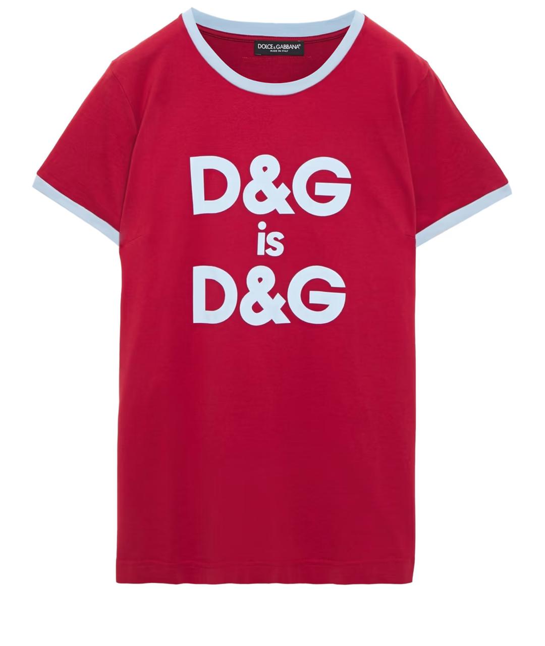 DOLCE & GABBANA KIDS Бордовая хлопковая детская футболка, фото 1