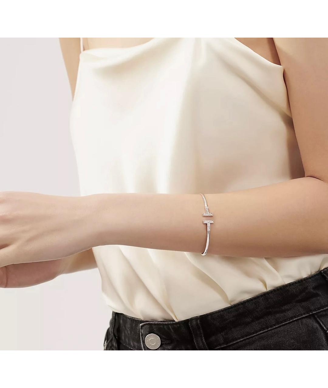 TIFFANY&CO Серебрянный браслет из белого золота, фото 7