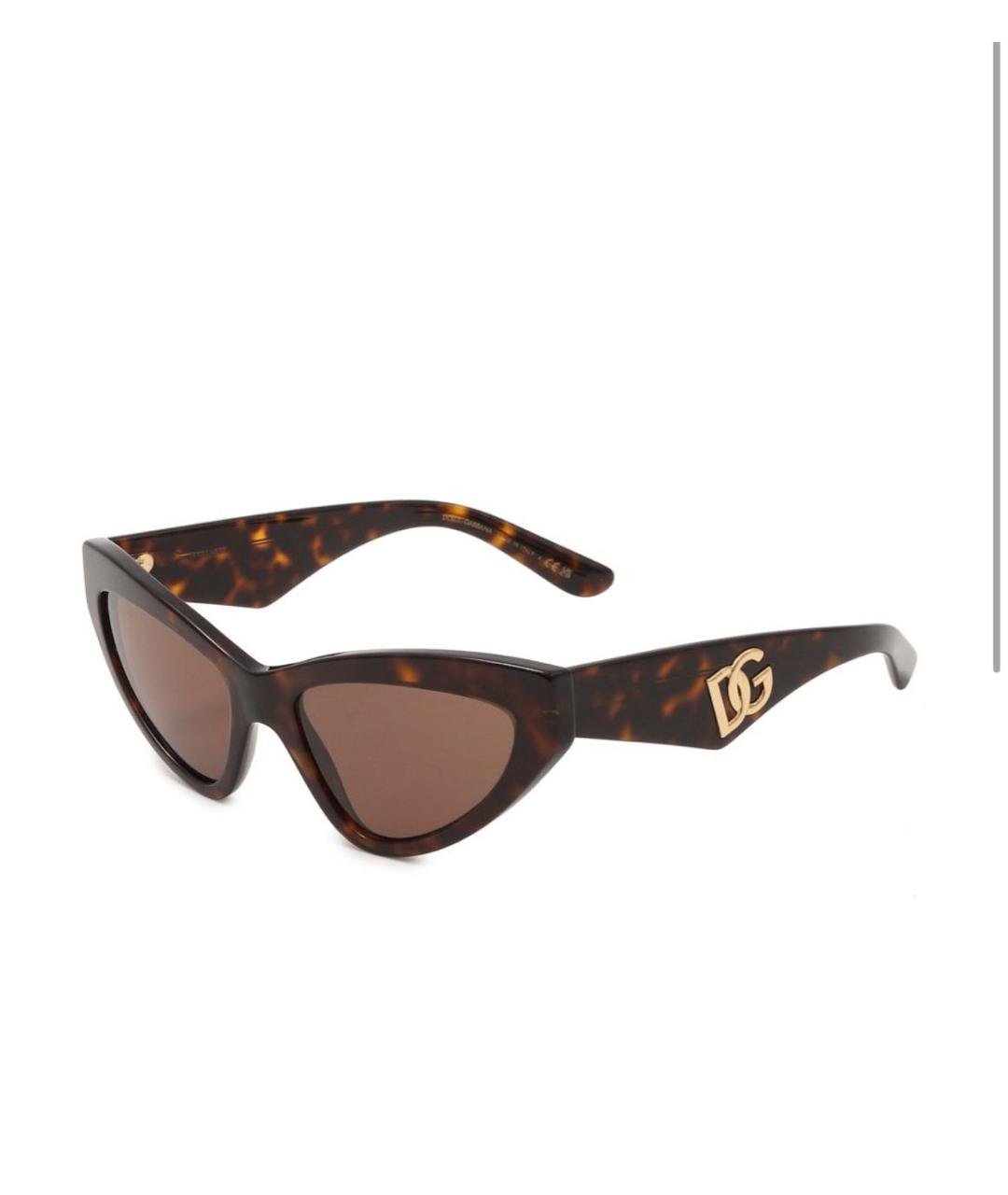 DOLCE&GABBANA Коричневые солнцезащитные очки, фото 2