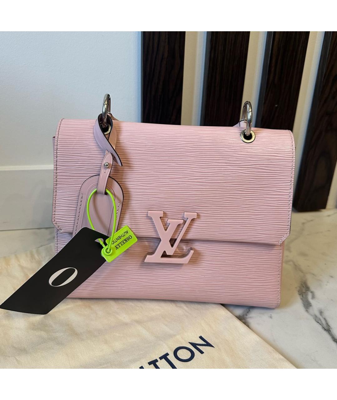 LOUIS VUITTON Розовая кожаная сумка с короткими ручками, фото 2