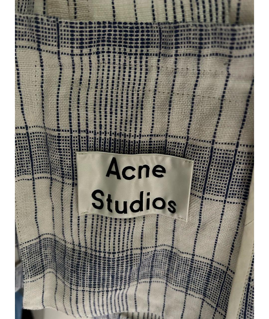 ACNE STUDIOS Голубой льняной жакет/пиджак, фото 3