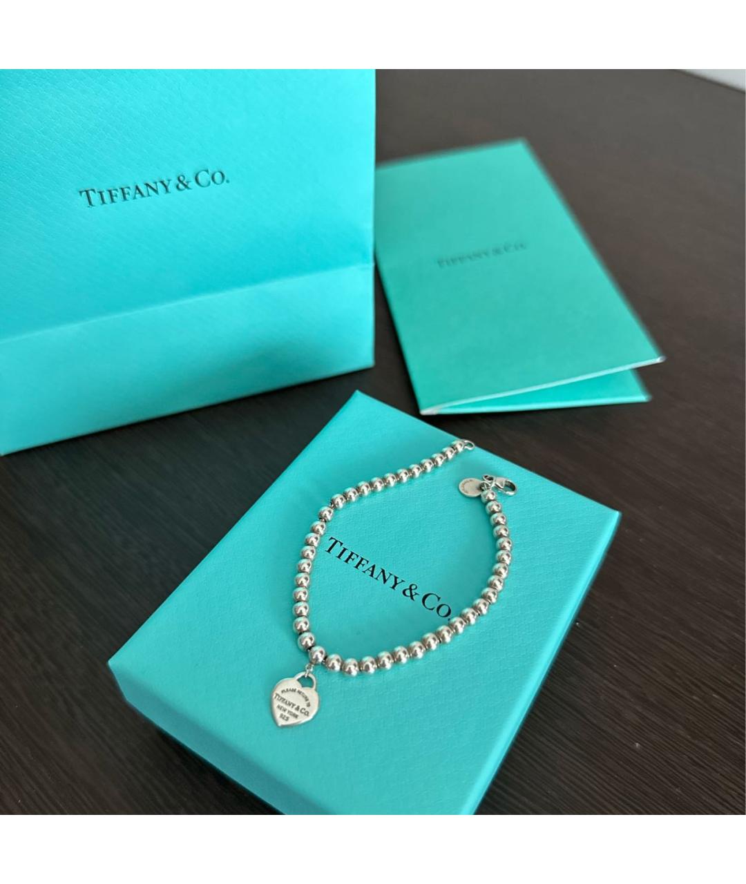 TIFFANY&CO Серебрянный серебряный браслет, фото 2