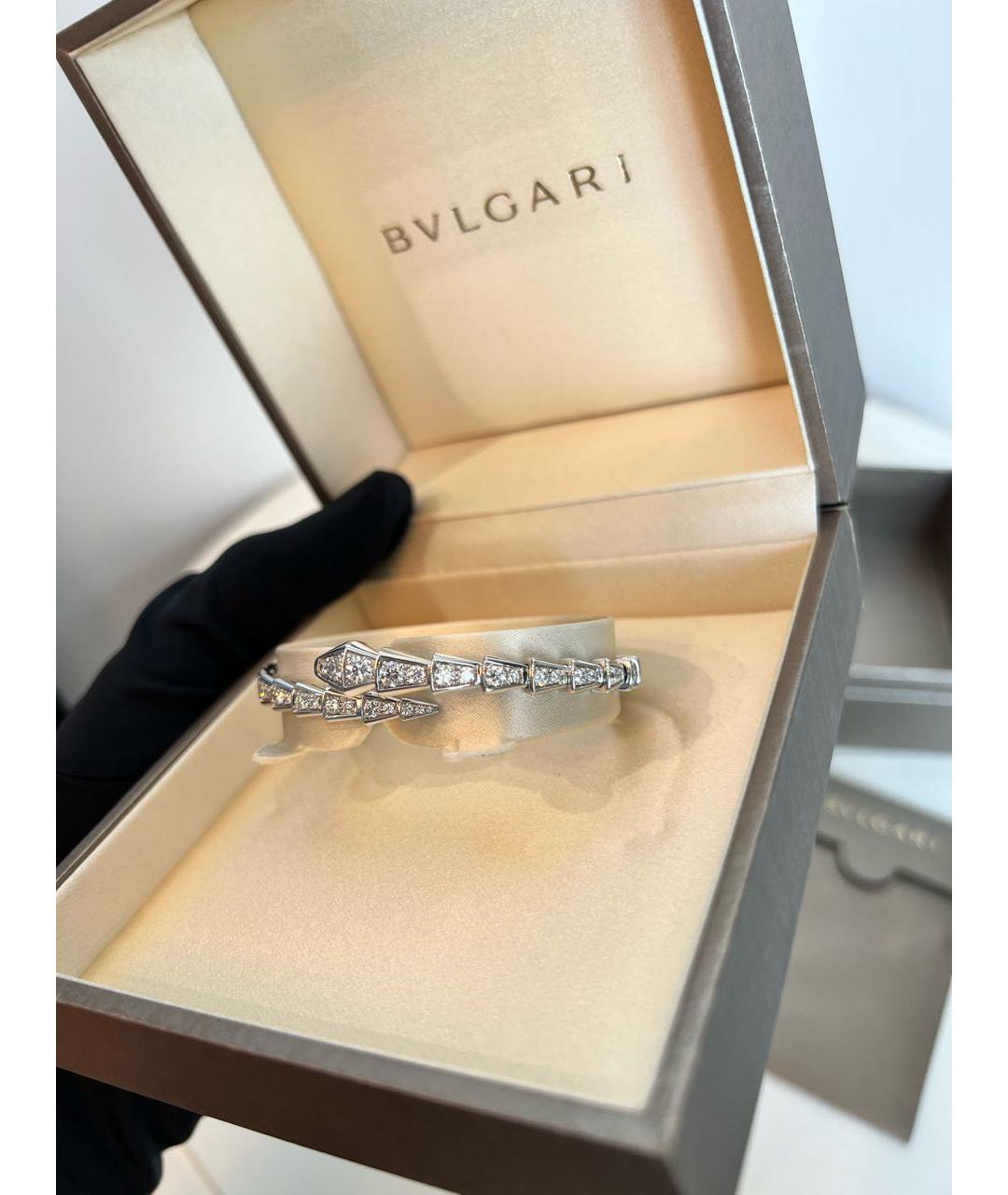 BVLGARI Серебрянный браслет из белого золота, фото 3