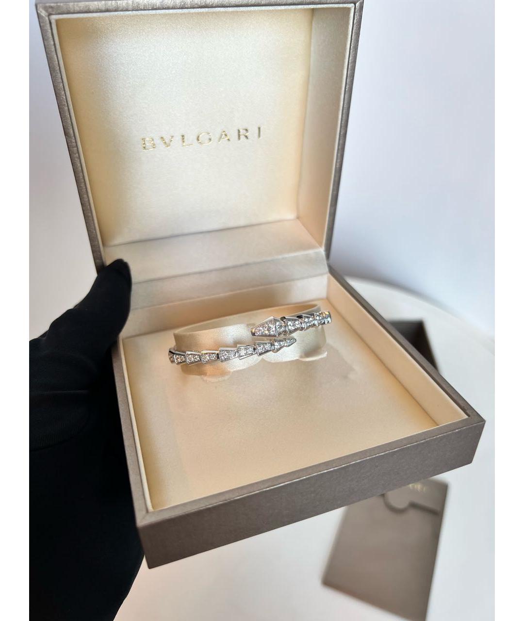 BVLGARI Серебрянный браслет из белого золота, фото 2