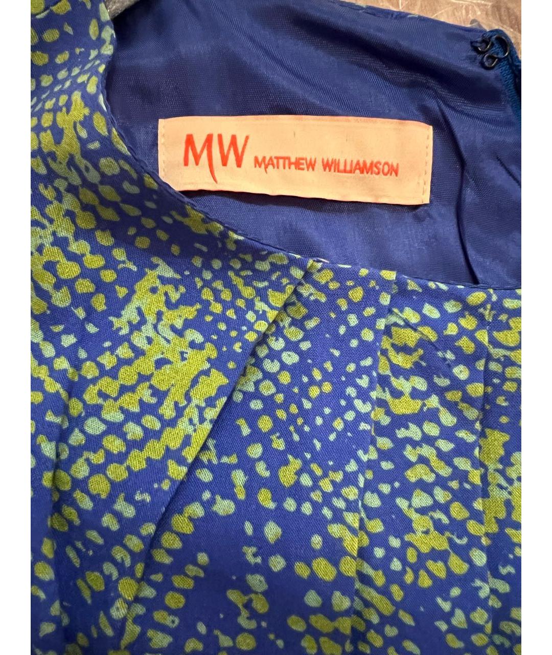 MATTHEW WILLIAMSON Синее повседневное платье, фото 3