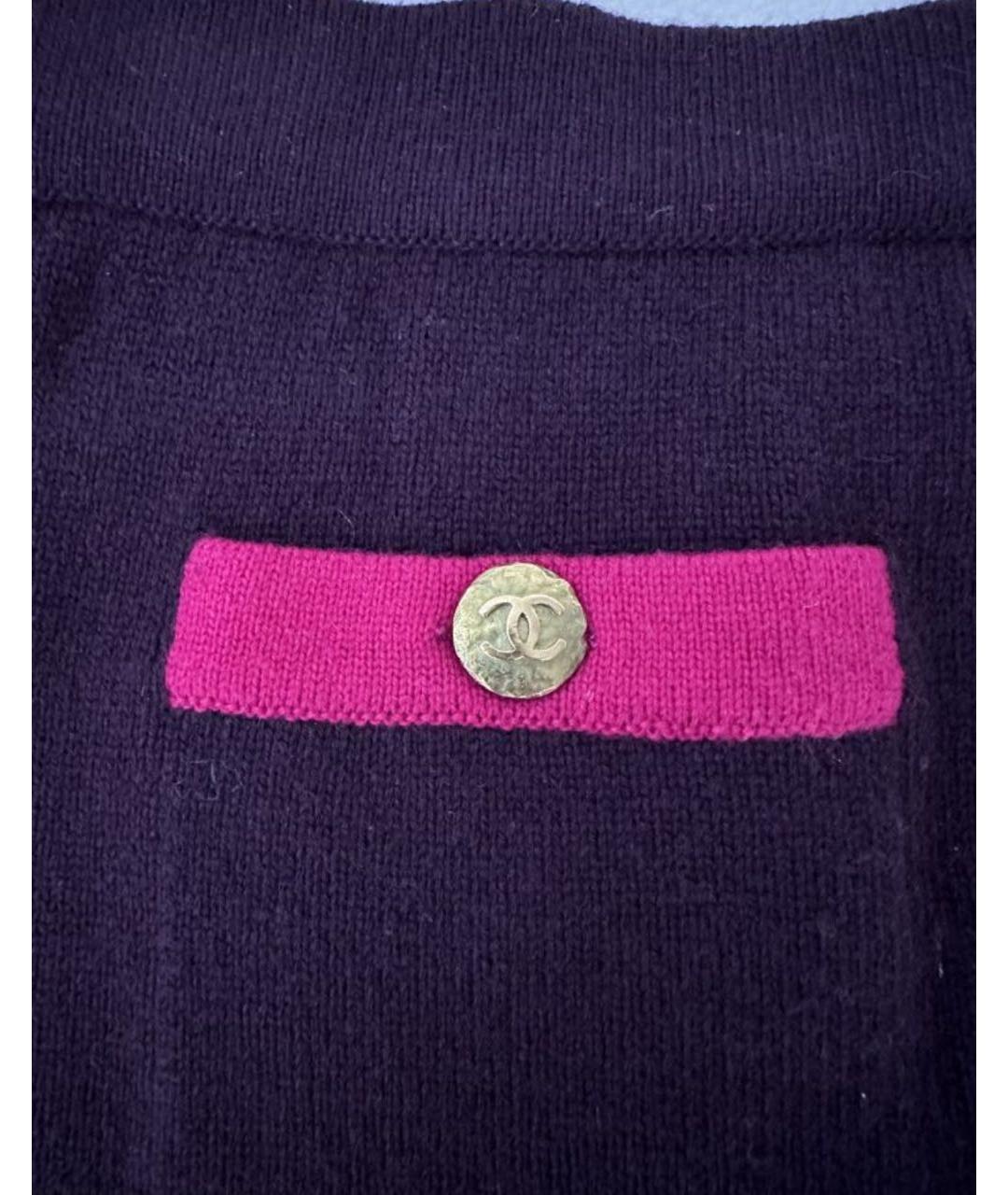 CHANEL Фиолетовая шерстяная юбка мини, фото 3