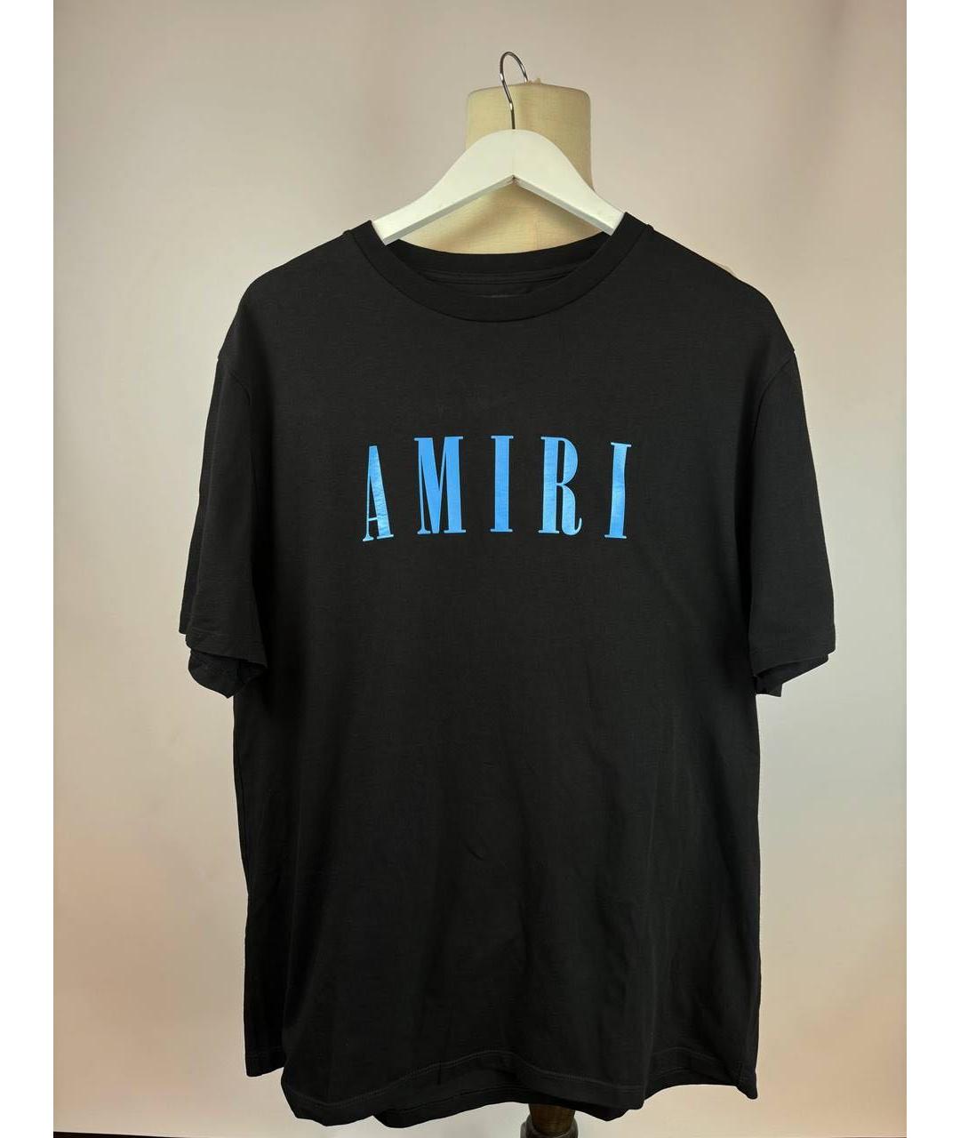 AMIRI Черная хлопковая футболка, фото 6