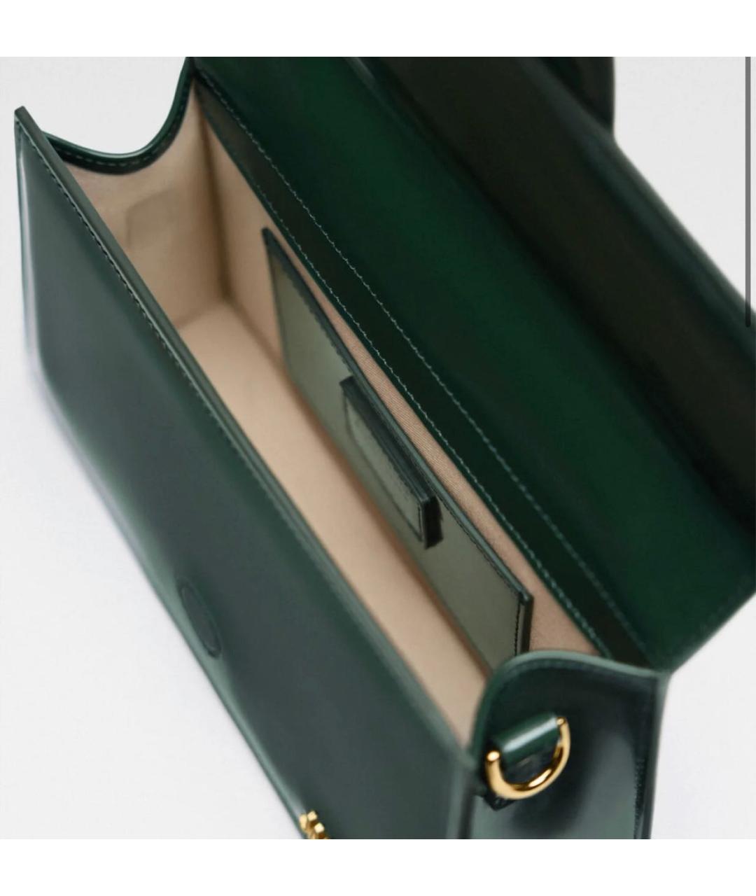 JACQUEMUS Зеленая сумка через плечо из лакированной кожи, фото 4