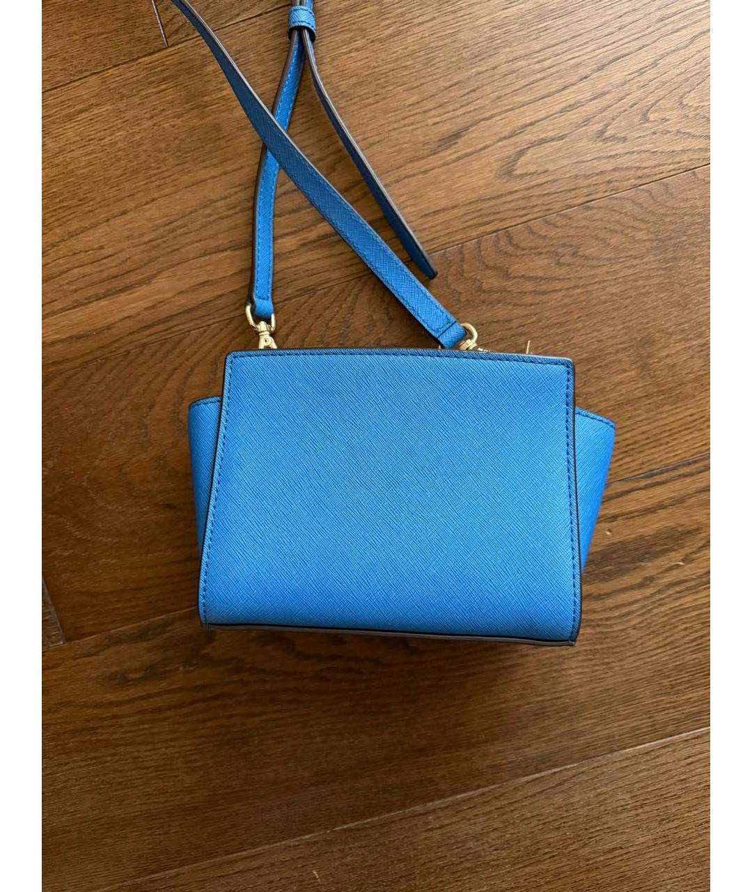 MICHAEL KORS Синяя кожаная сумка через плечо, фото 3