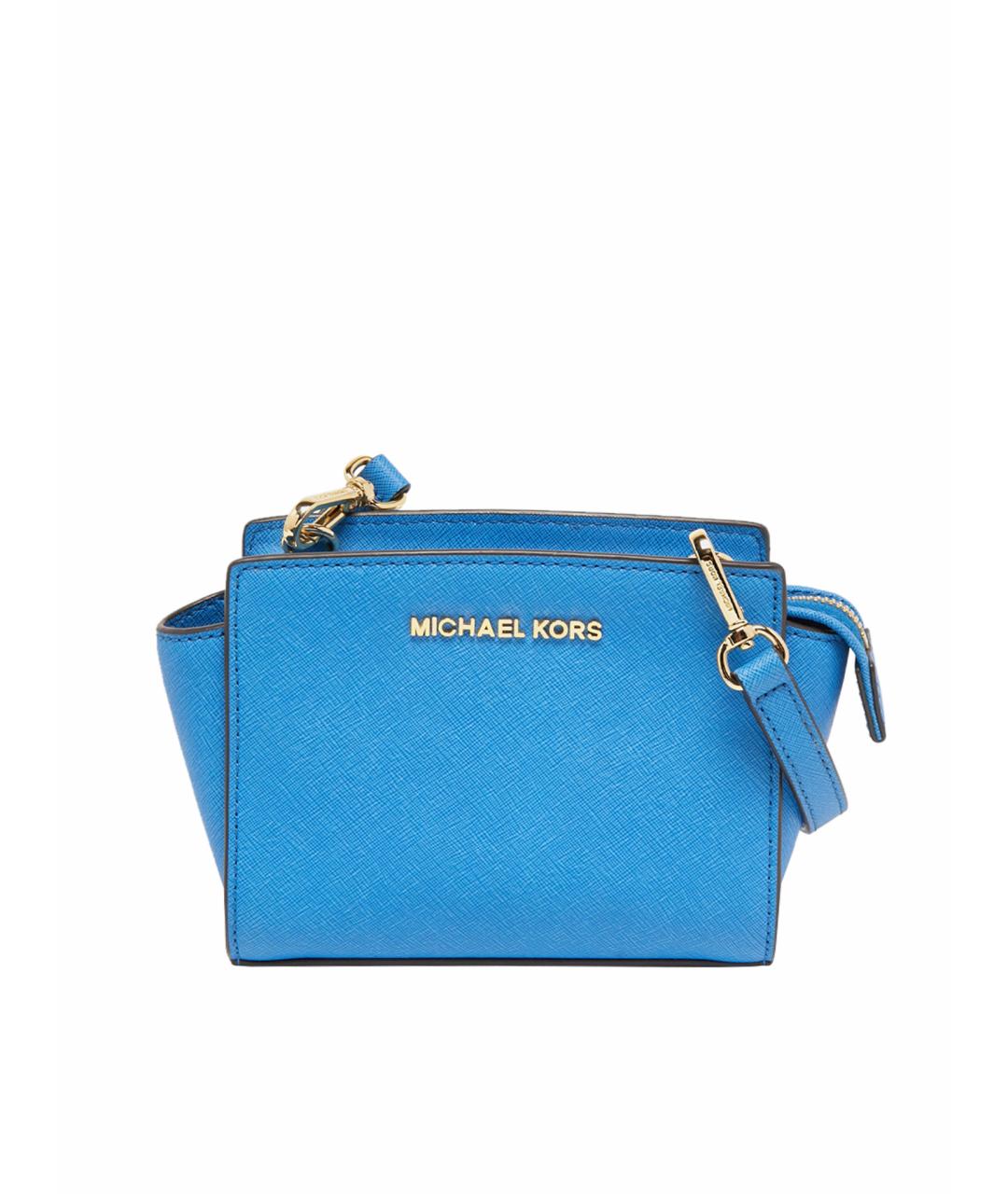 MICHAEL KORS Синяя кожаная сумка через плечо, фото 1