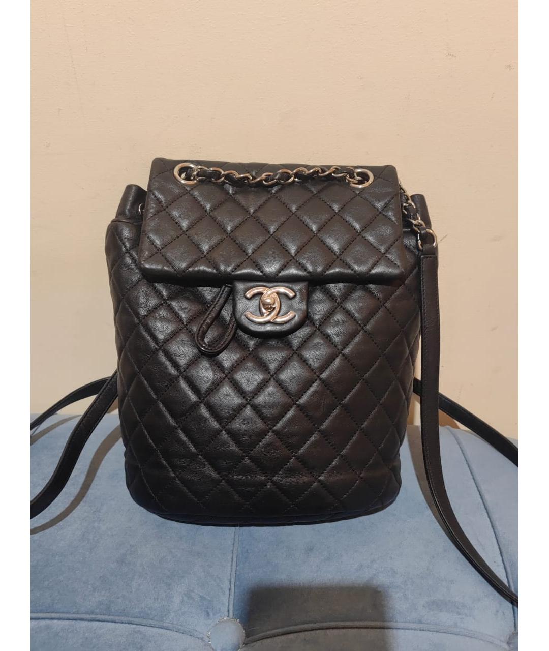 CHANEL Черный кожаный рюкзак, фото 3