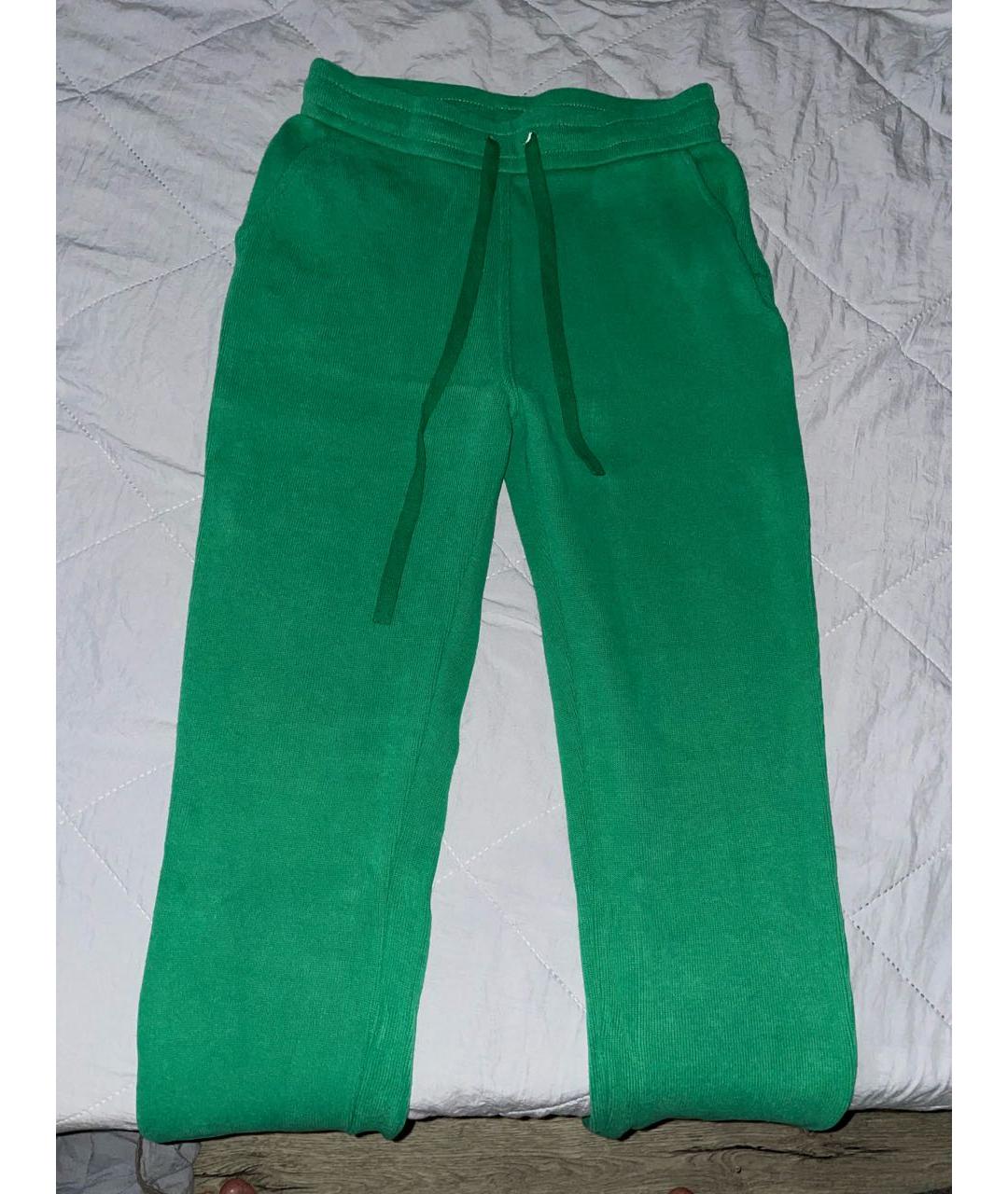 LORO PIANA Зеленые хлопковые спортивные брюки и шорты, фото 4