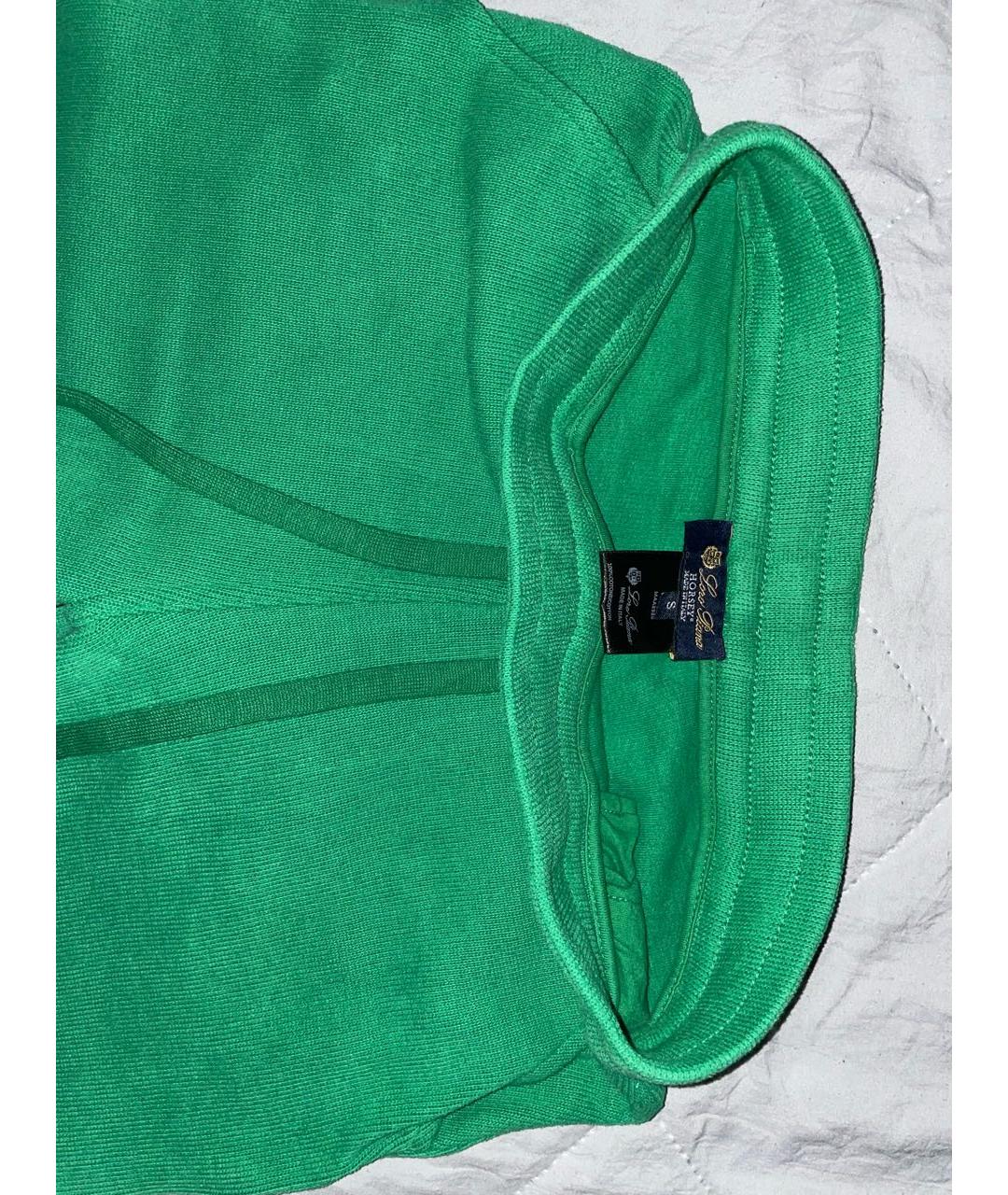 LORO PIANA Зеленые хлопковые спортивные брюки и шорты, фото 2