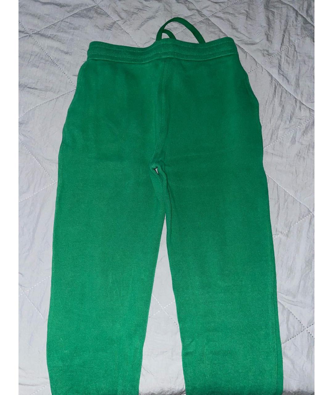 LORO PIANA Зеленые хлопковые спортивные брюки и шорты, фото 3