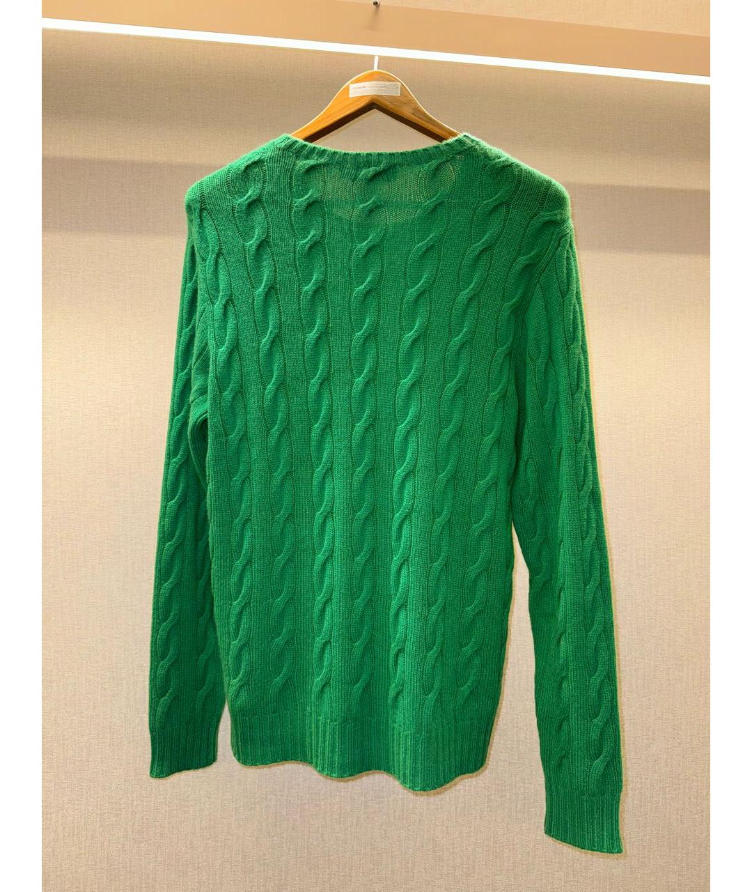 RALPH LAUREN Зеленый шерстяной джемпер / свитер, фото 2