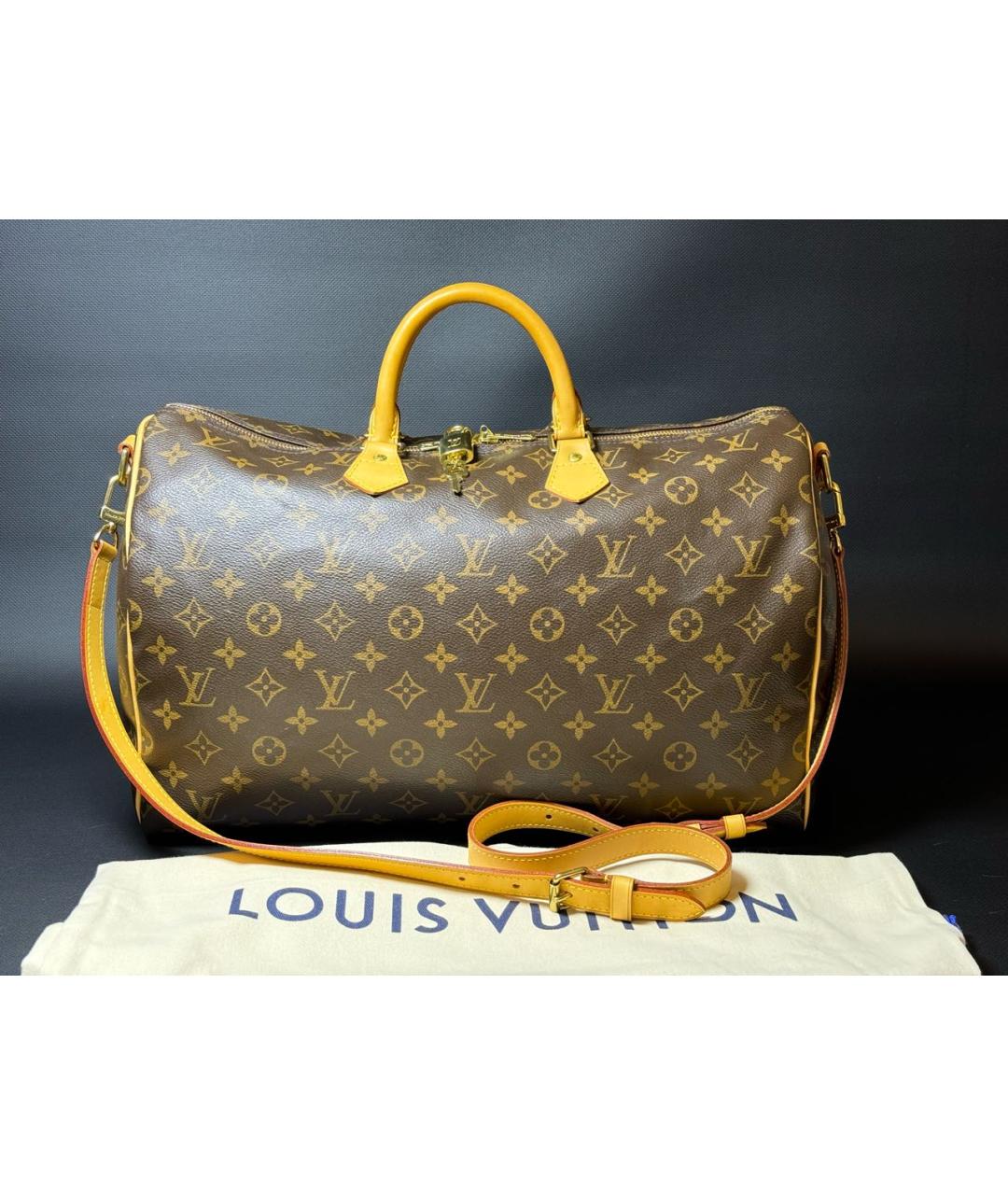 LOUIS VUITTON Коричневая дорожная/спортивная сумка, фото 8