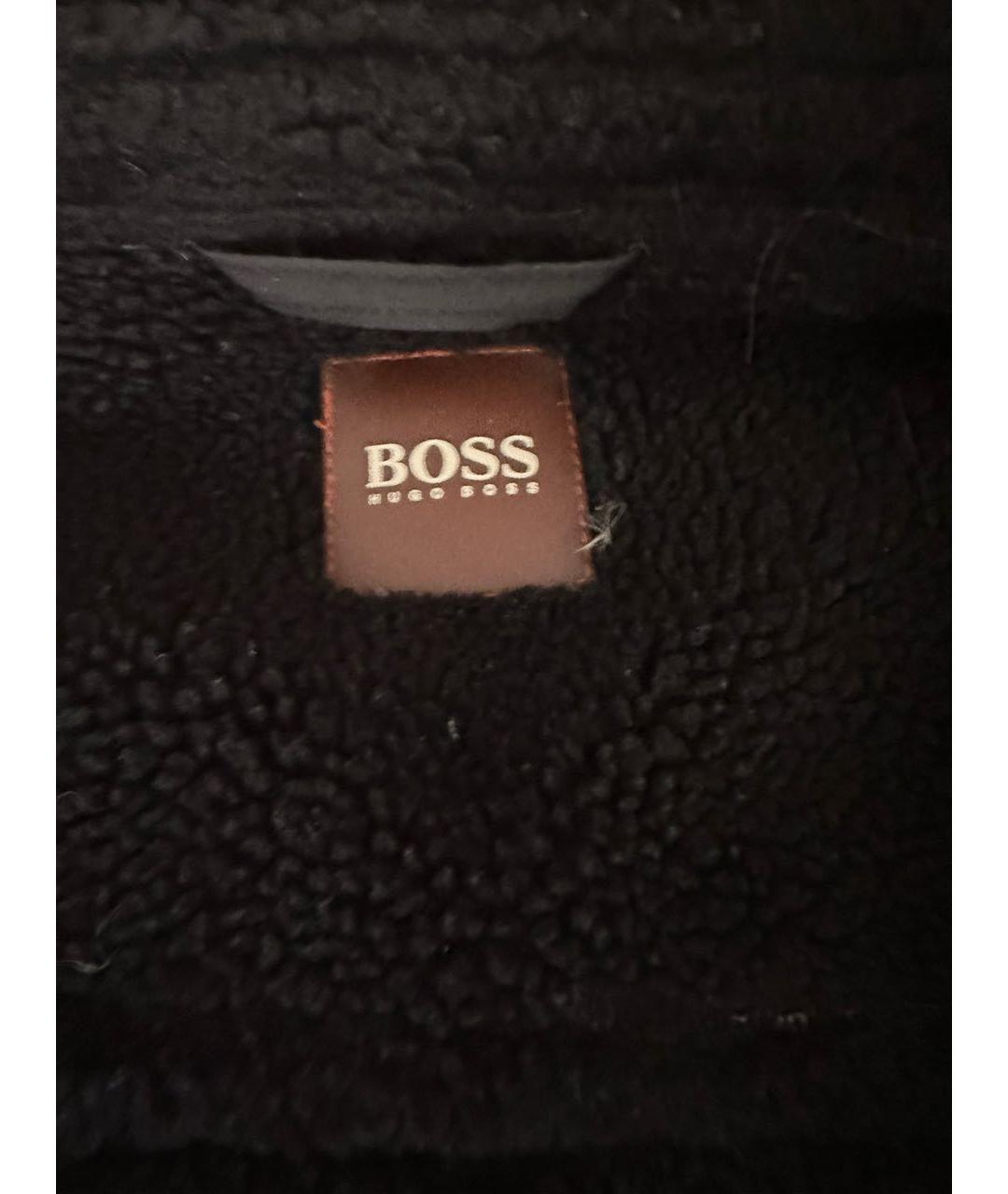 HUGO BOSS Коричневая кожаная дубленка/шуба, фото 6