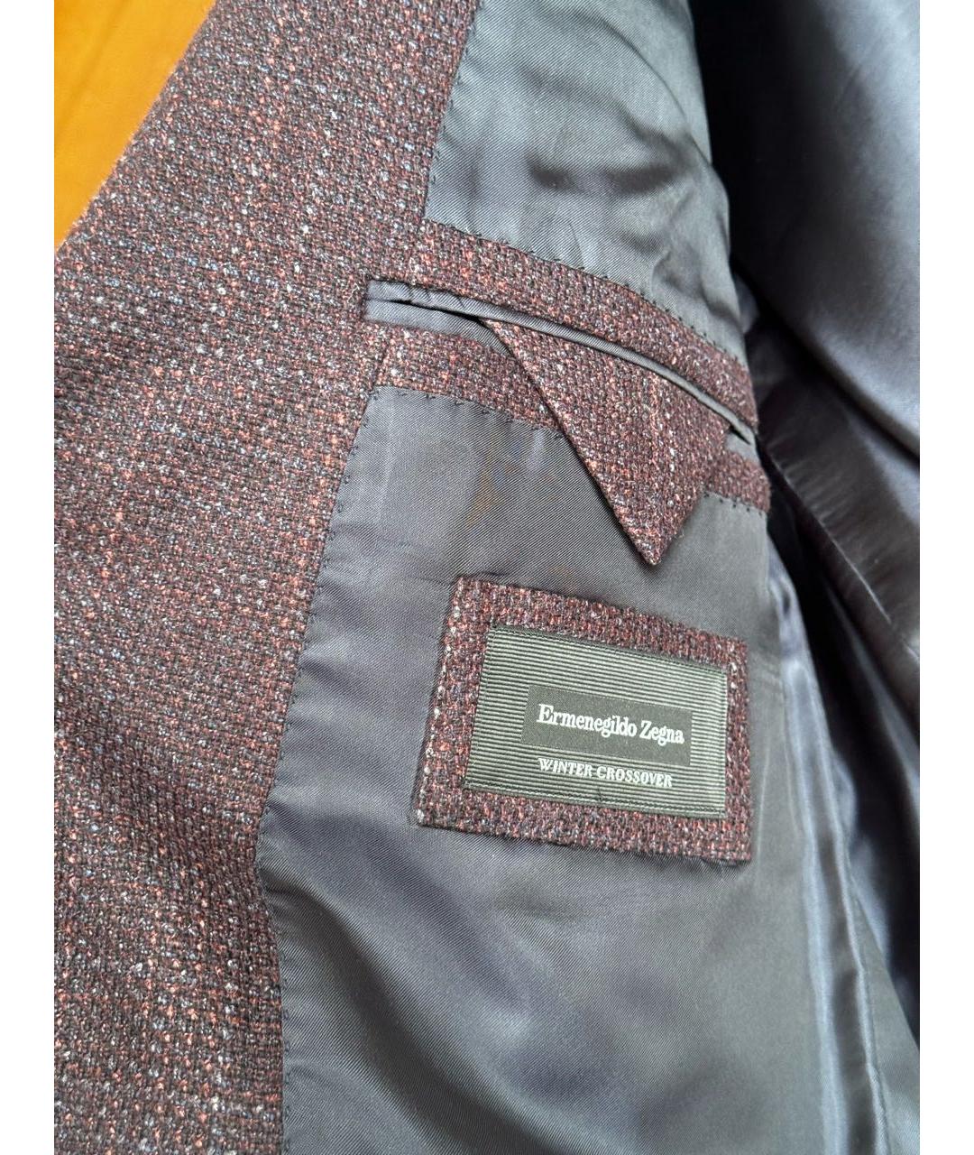 ERMENEGILDO ZEGNA Бордовый шерстяной пиджак, фото 5