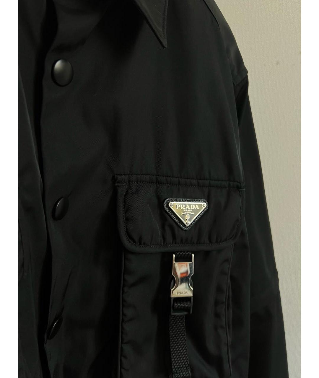 PRADA Черная полиэстеровая куртка, фото 4