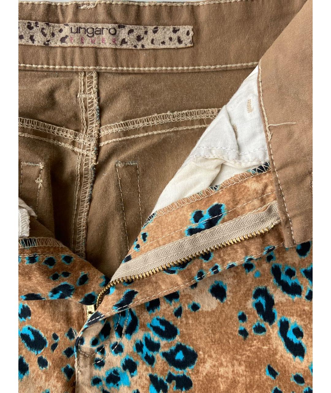 EMANUEL UNGARO Бежевые хлопко-эластановые джинсы слим, фото 3
