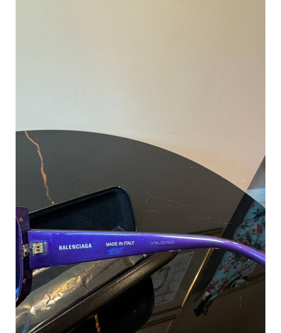 BALENCIAGA Фиолетовые солнцезащитные очки, фото 3