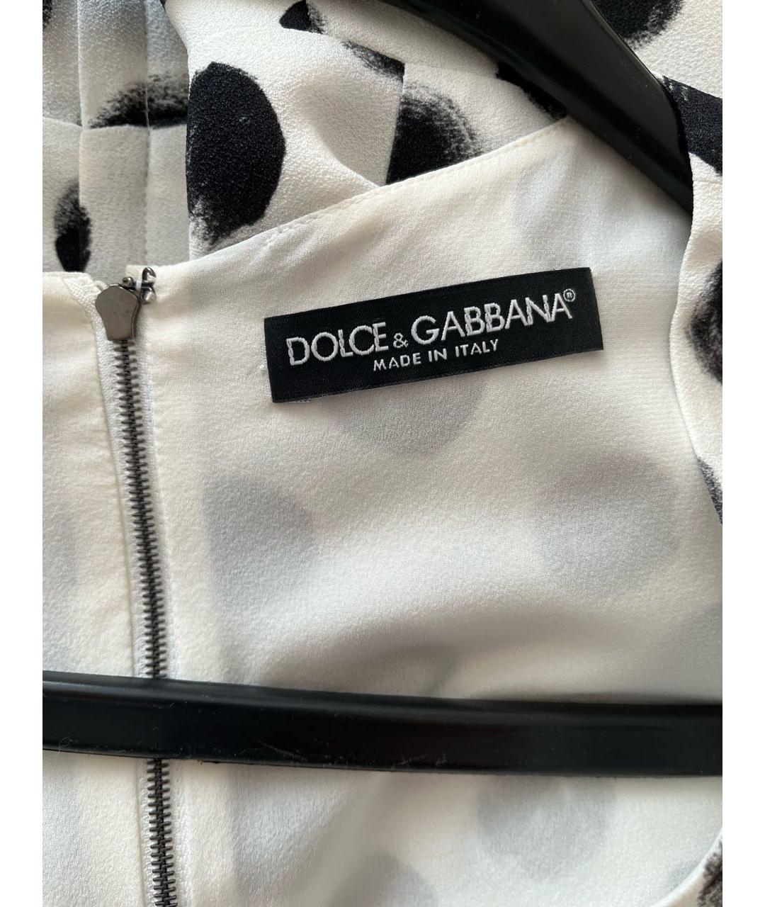 DOLCE&GABBANA Белое вискозное повседневное платье, фото 5