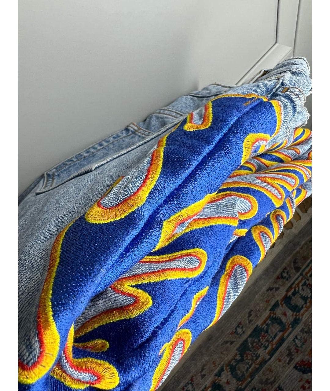 SANDRO Голубые хлопковые прямые джинсы, фото 7