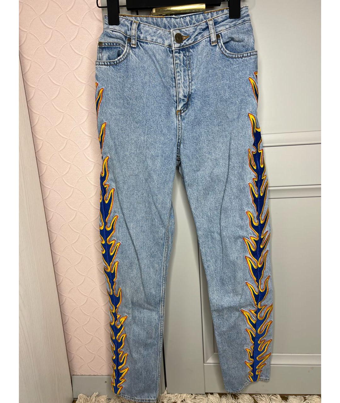 SANDRO Голубые хлопковые прямые джинсы, фото 8