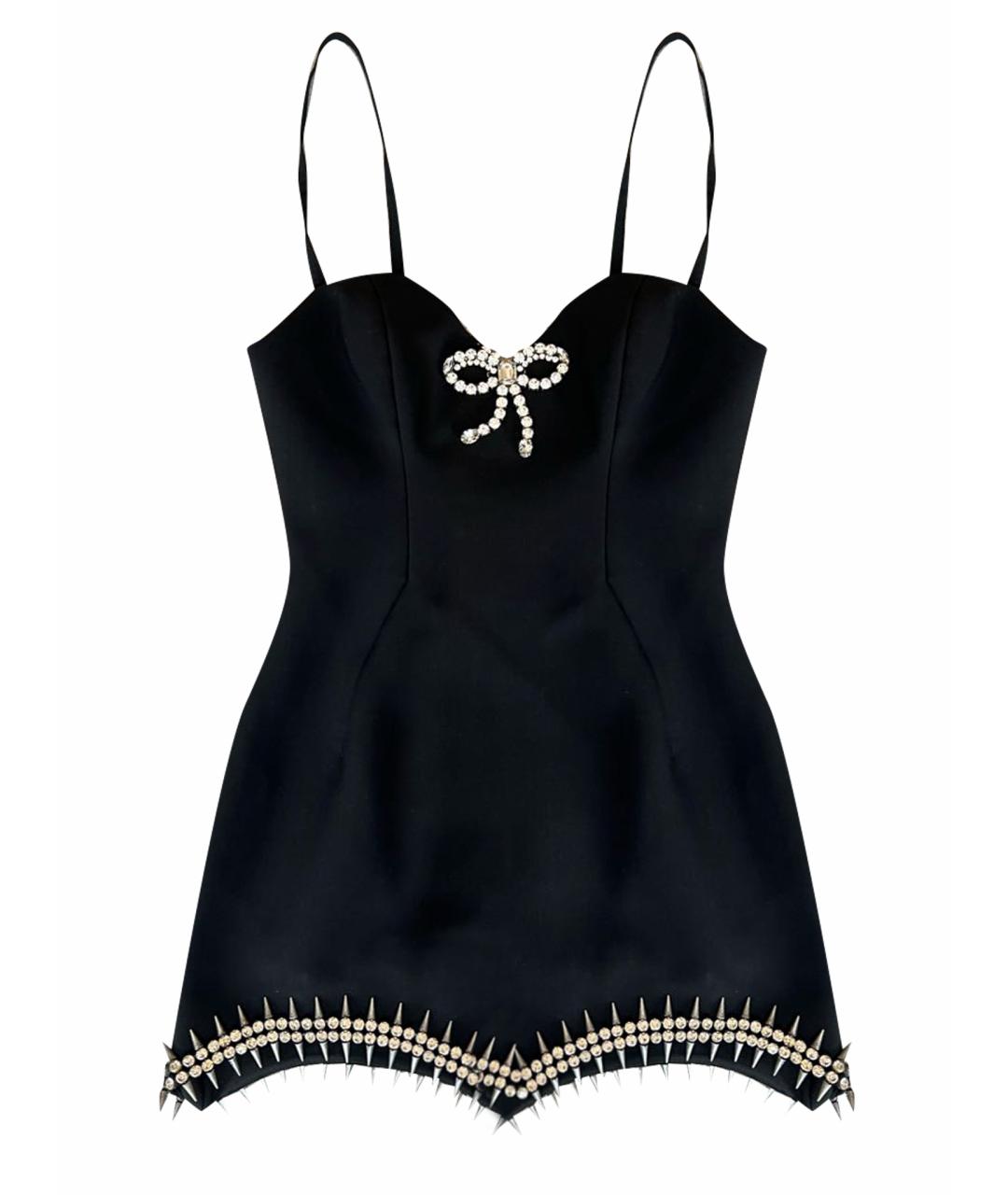 AREA Черное полиэстеровое коктейльное платье, фото 1