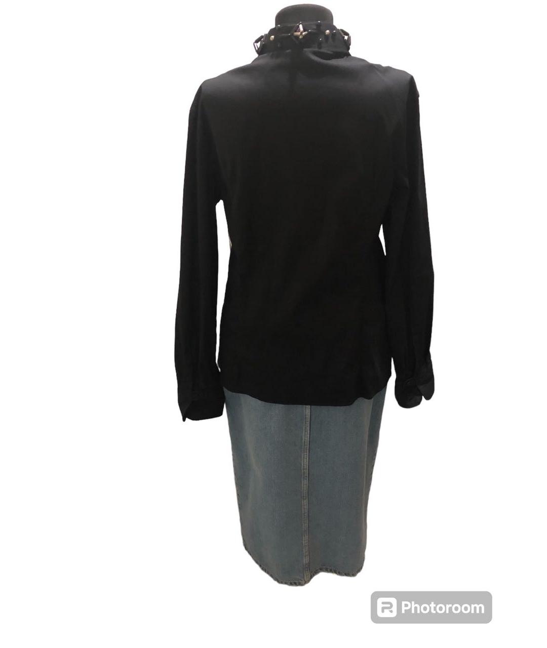 PRADA Черная хлопко-эластановая рубашка, фото 2