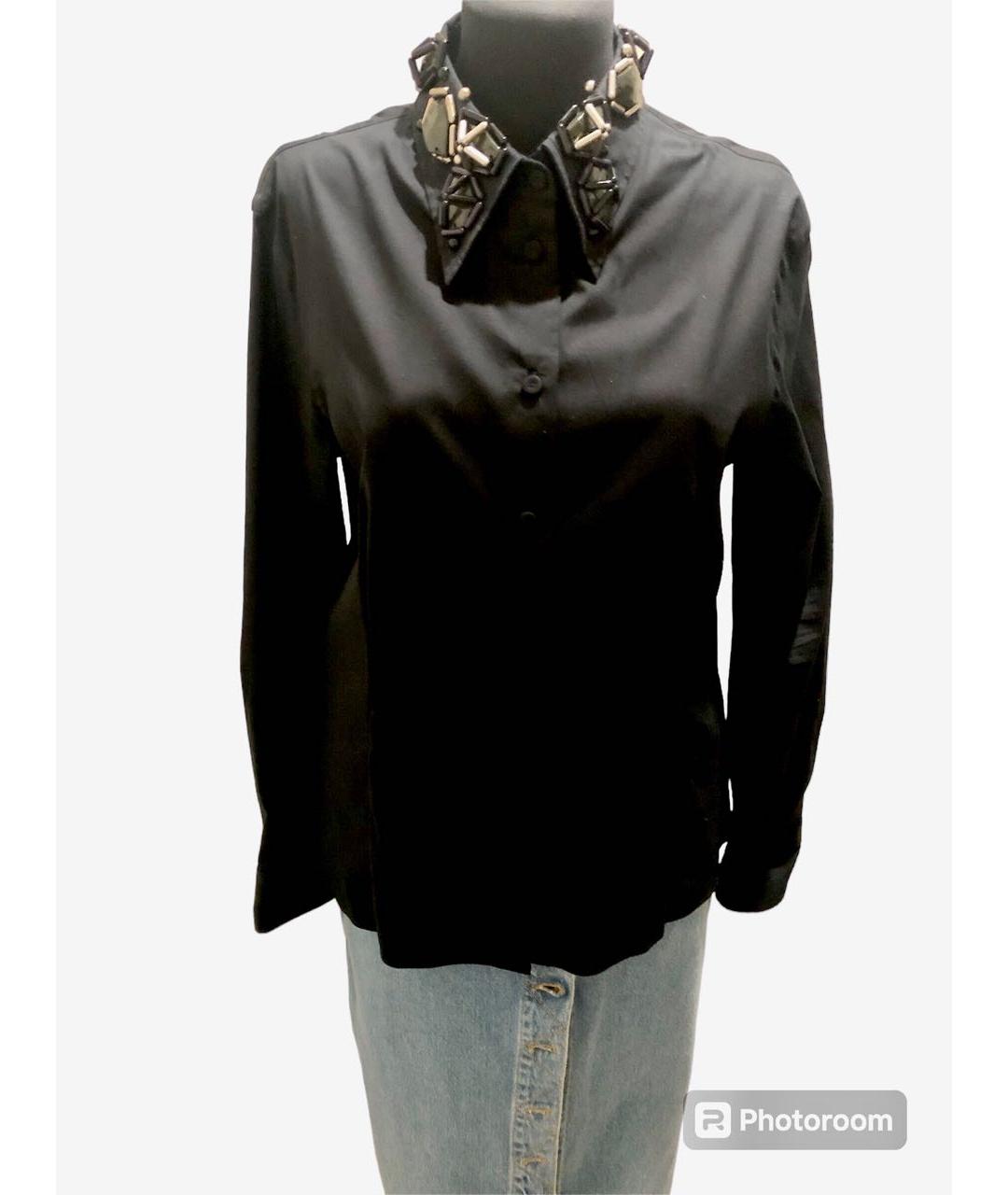 PRADA Черная хлопко-эластановая рубашка, фото 6
