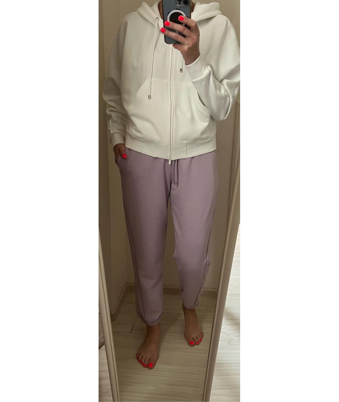 MAX MARA Фиолетовые хлопковые брюки широкие, фото 8