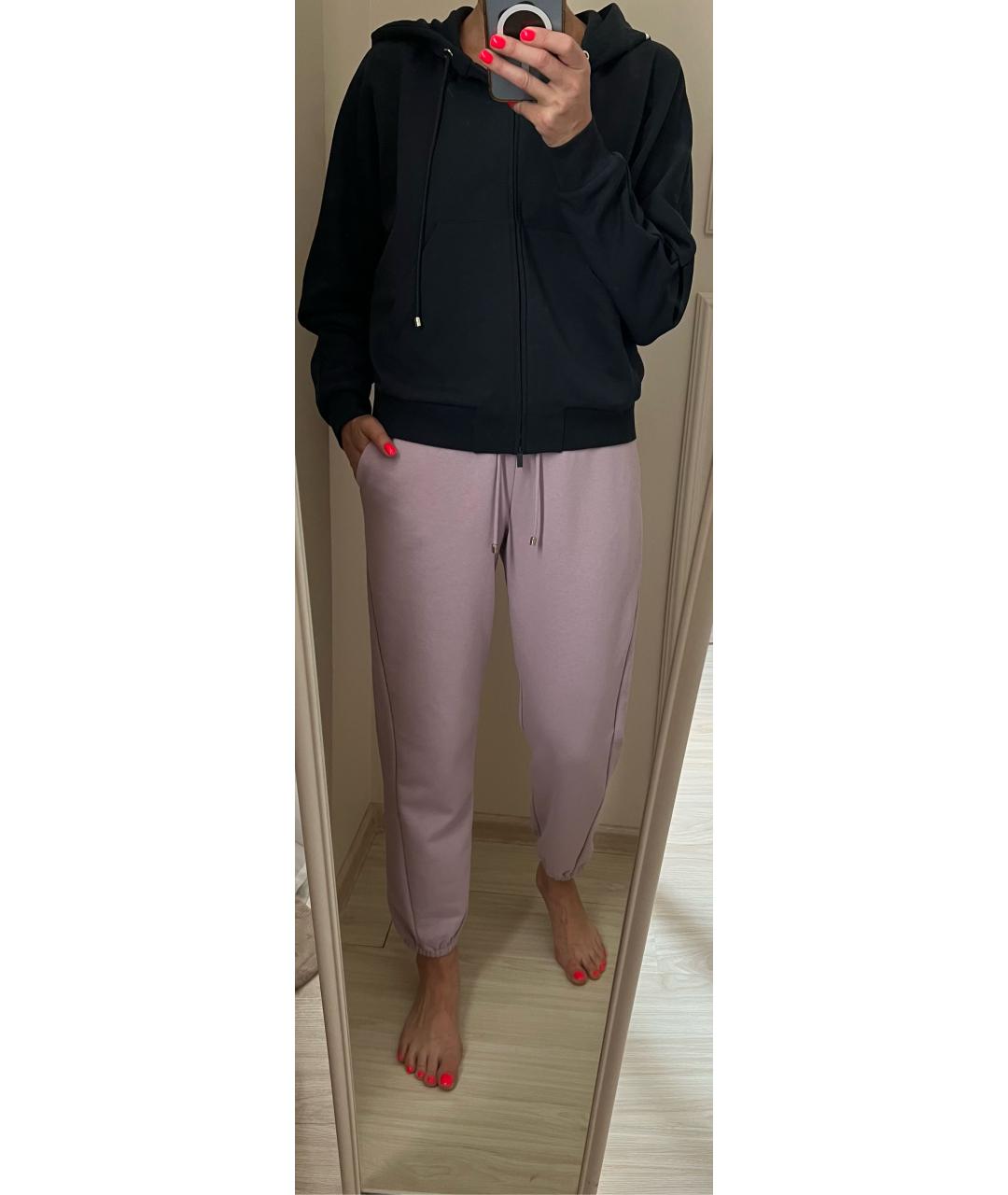 MAX MARA Фиолетовые хлопковые брюки широкие, фото 7