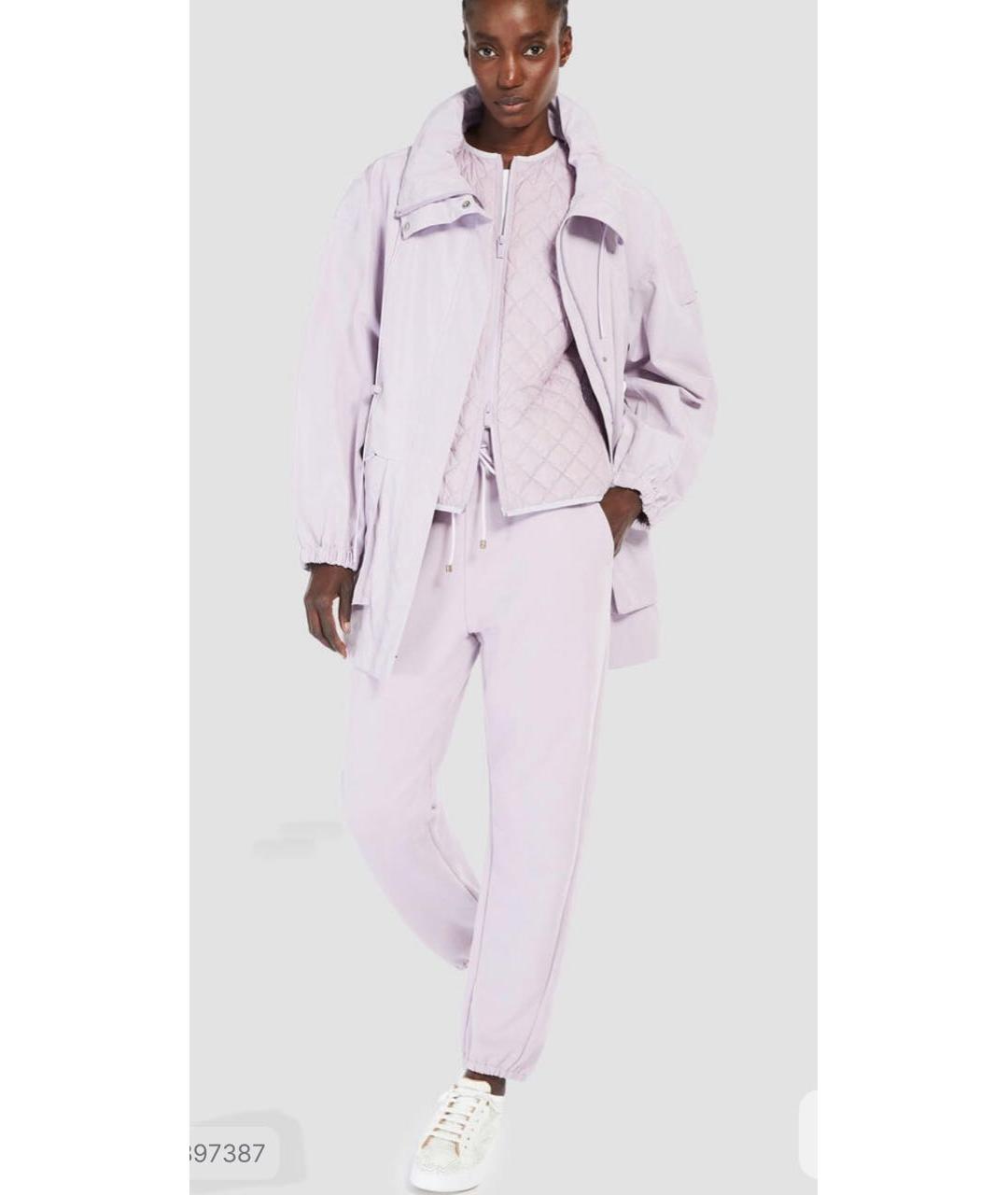 MAX MARA Фиолетовые хлопковые брюки широкие, фото 2