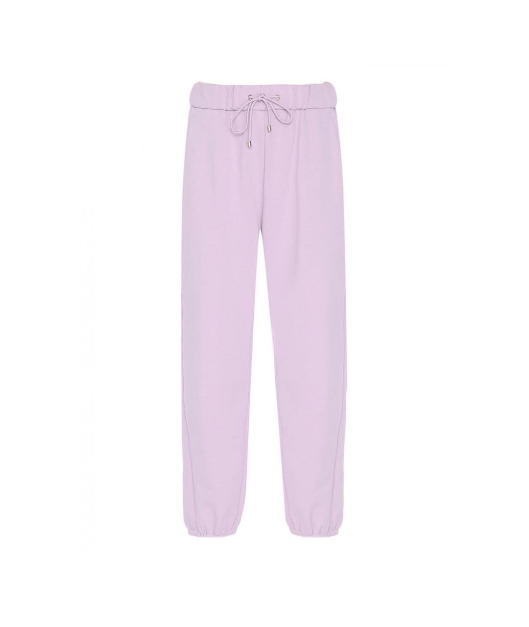 MAX MARA Фиолетовые хлопковые брюки широкие, фото 1