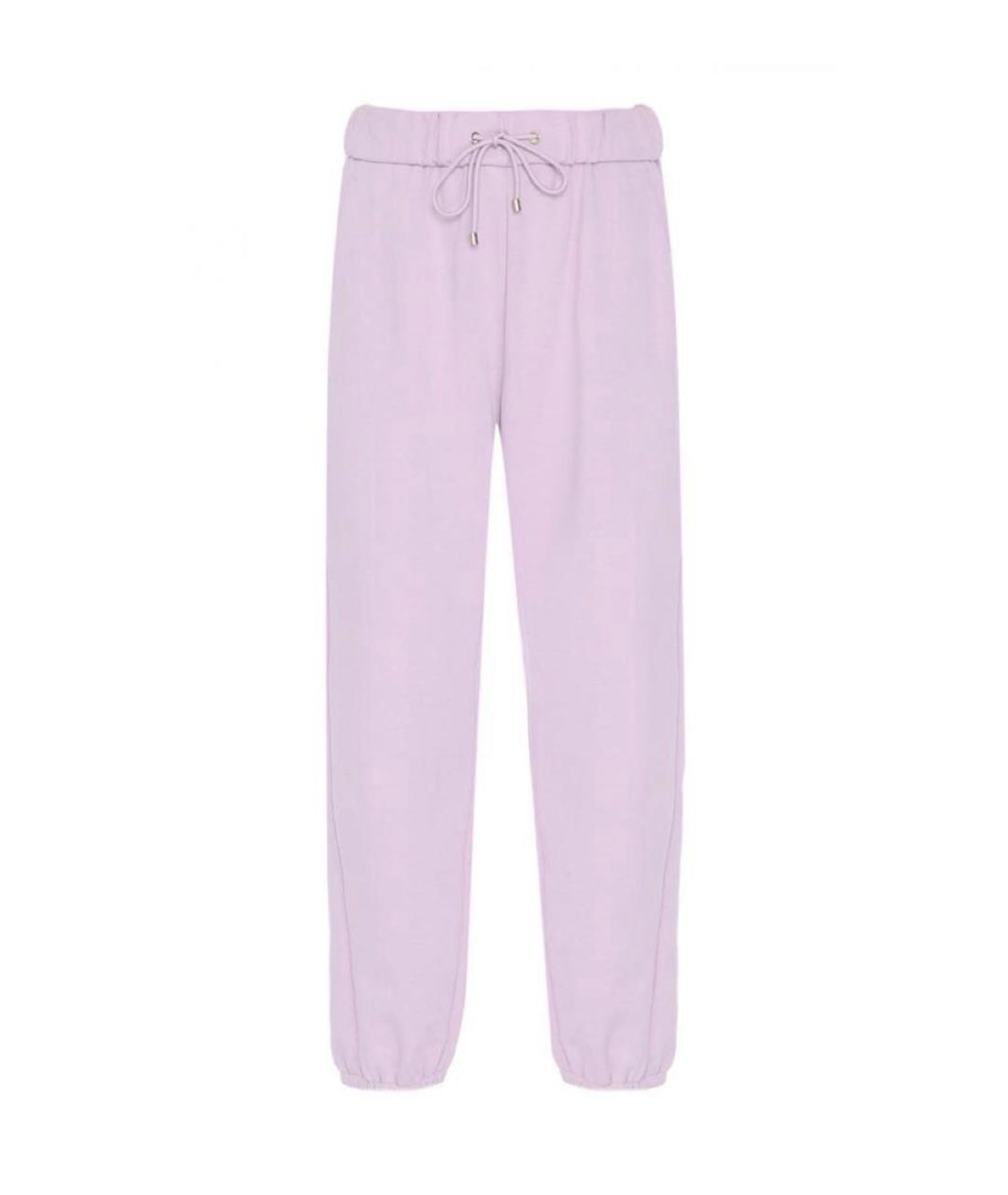 MAX MARA Фиолетовые хлопковые брюки широкие, фото 1