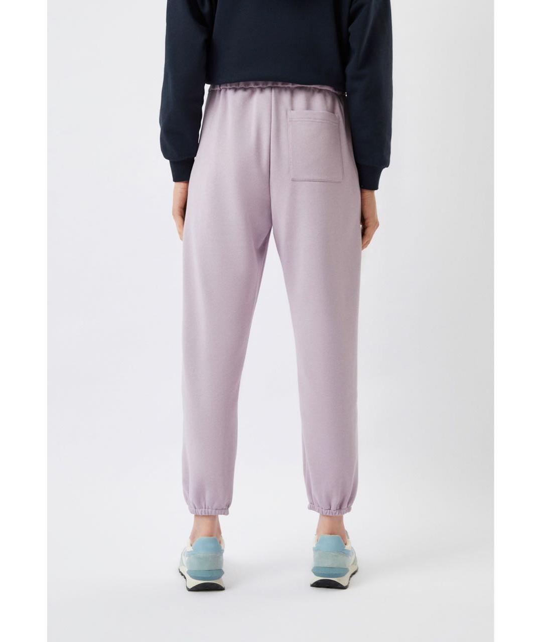MAX MARA Фиолетовые хлопковые брюки широкие, фото 4