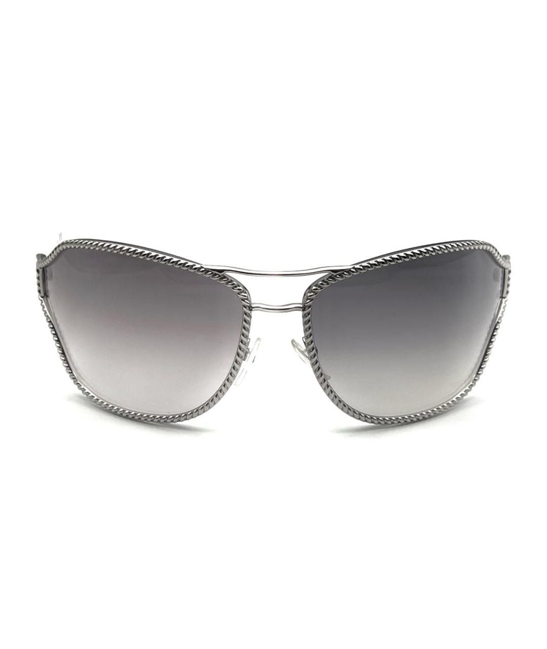 PRADA Белые металлические солнцезащитные очки, фото 3