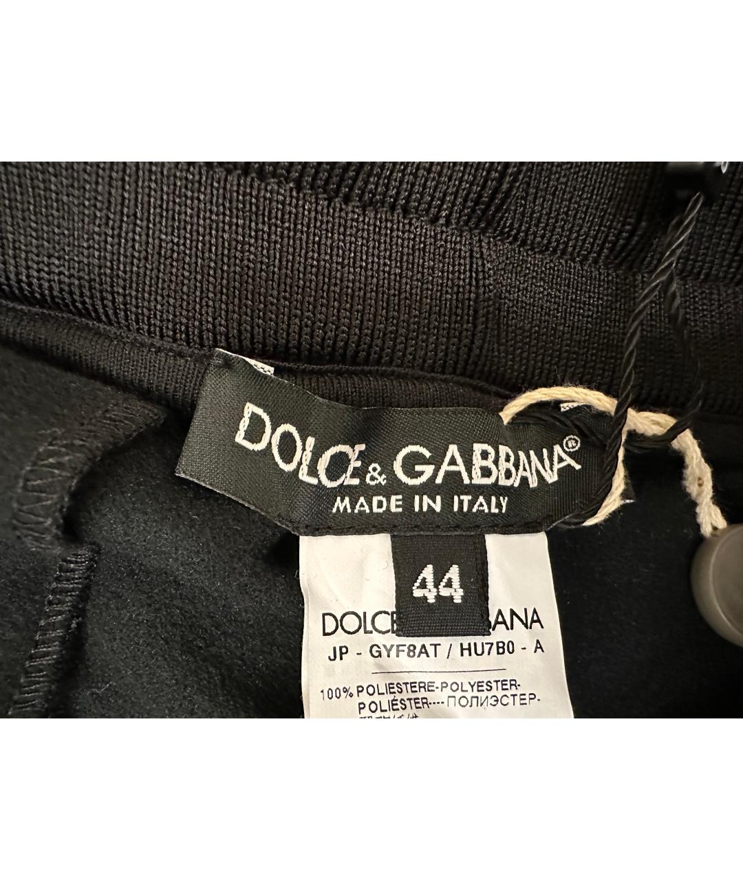DOLCE&GABBANA Черные вискозные повседневные брюки, фото 4