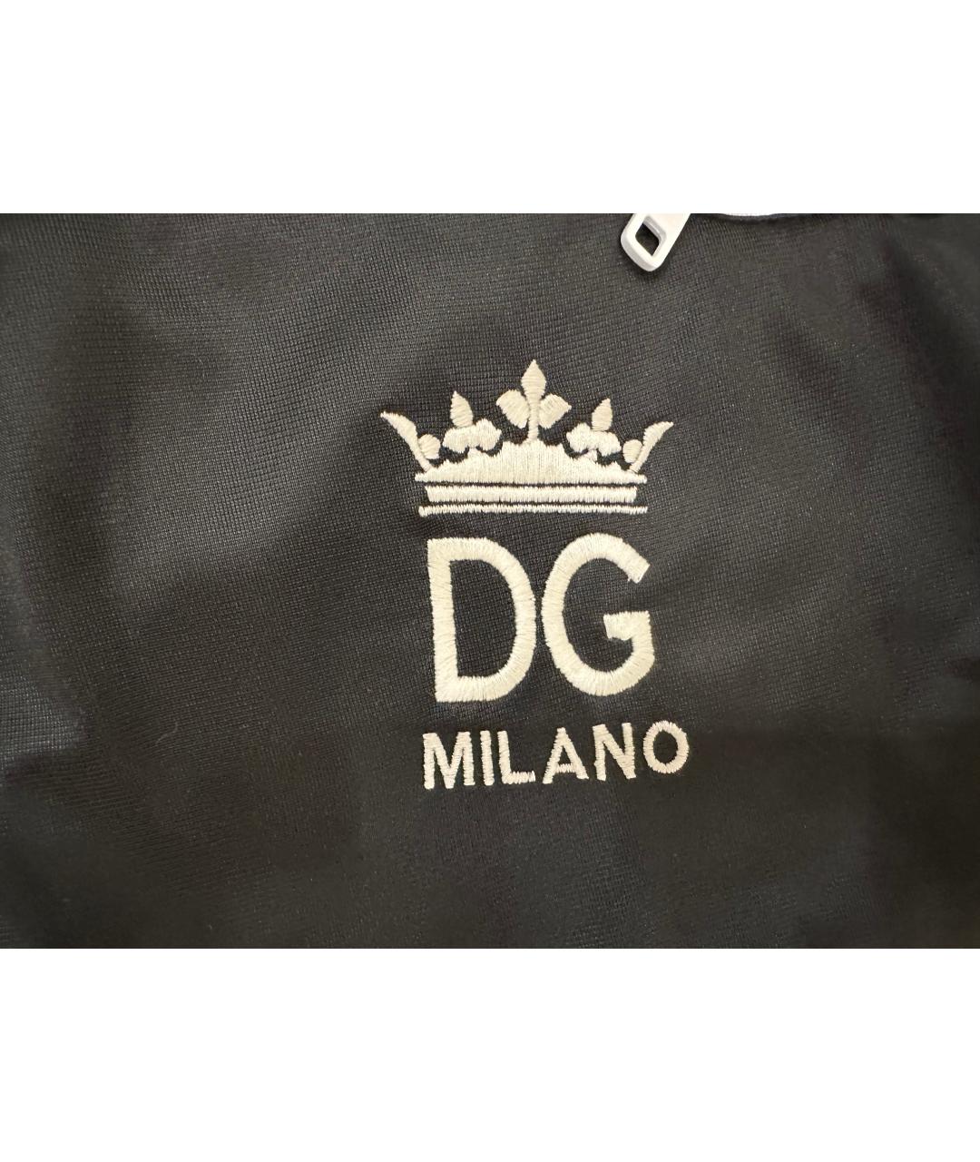 DOLCE&GABBANA Черные вискозные повседневные брюки, фото 3