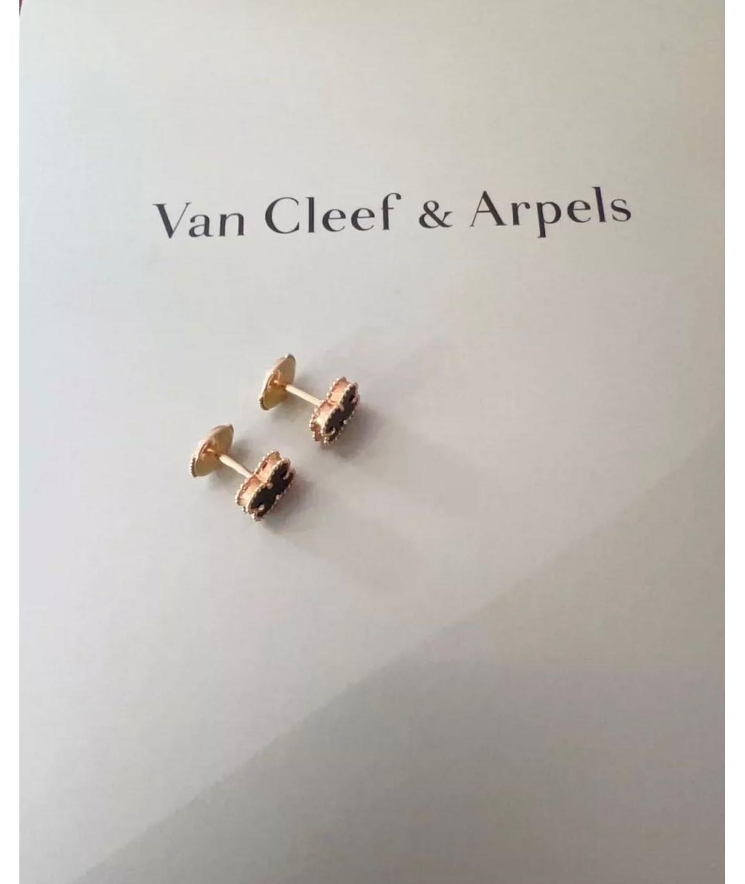 VAN CLEEF & ARPELS Черные серьги из желтого золота, фото 6